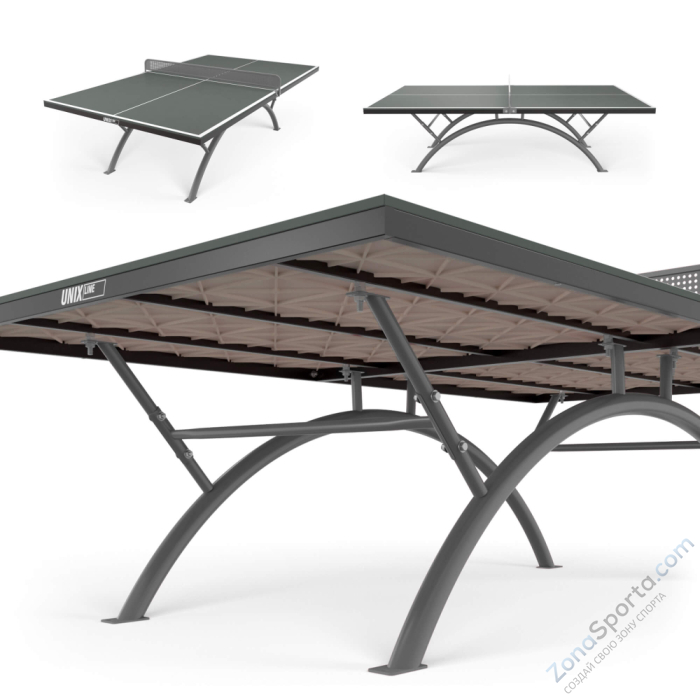 Антивандальный теннисный стол Unix Line 14 mm SMC (Grey/Grey)