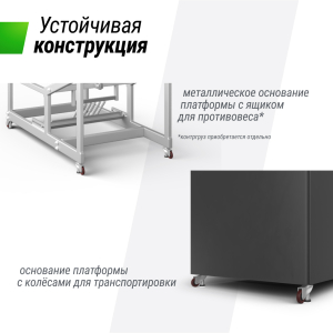 Баскетбольная стойка UNIX Line B-Stand-PC 72x42 R45 H120-305 см BSTSFPPR305_72PCBK