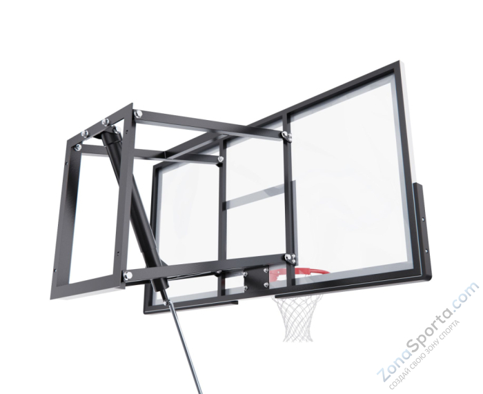 Баскетбольный щит DFC со съёмным регулятором высоты, стекло 8 мм, 152 х 80 см