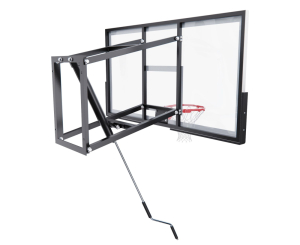 Баскетбольный щит DFC со съёмным регулятором высоты, стекло 8 мм, 152 х 80 см