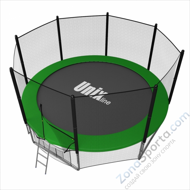Батут Unix line 14 ft outside (Green)