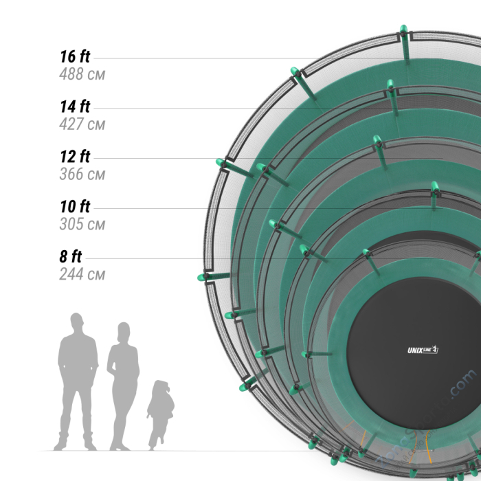 Батут Unix Line Supreme Basic 16 ft (green)