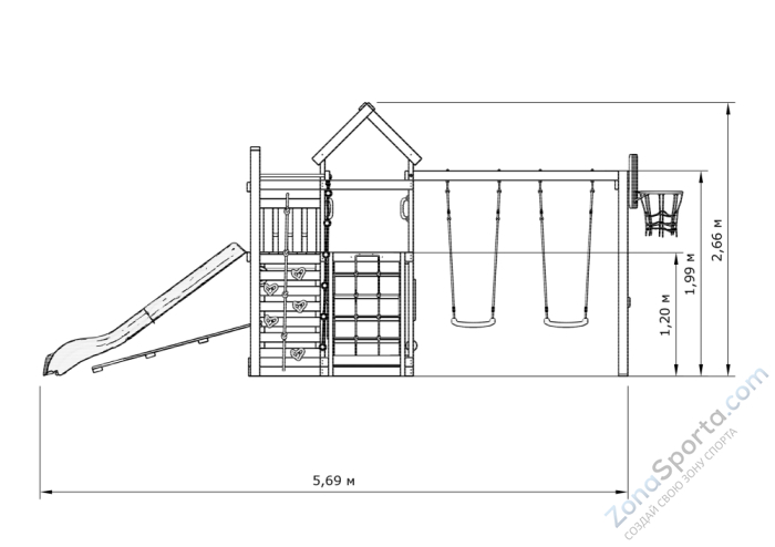 Детская игровая площадка IgraGrad X2