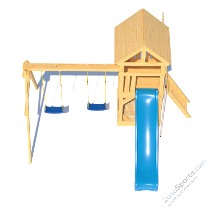 Детская площадка CustWood Scout S1 с деревянной крышей