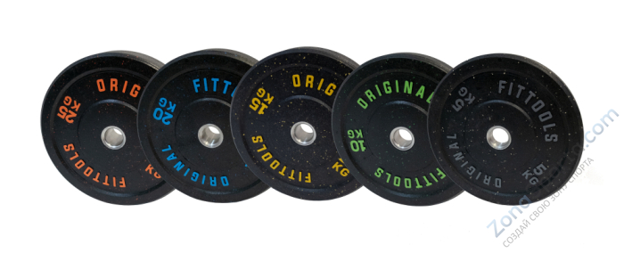 Диск бамперный Original FitTools FT-RPI-10 10 кг