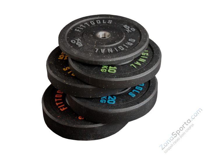 Диск бамперный Original FitTools FT-RPI-10 10 кг