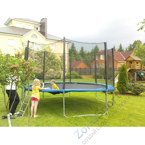 Комплект батут Oxygen High Jump 8E с защитной сеткой