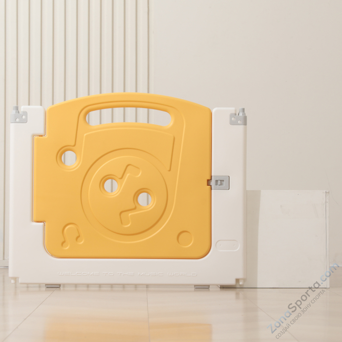 Манеж Unix Kids Supreme Music 200x200 Yellow с качелями