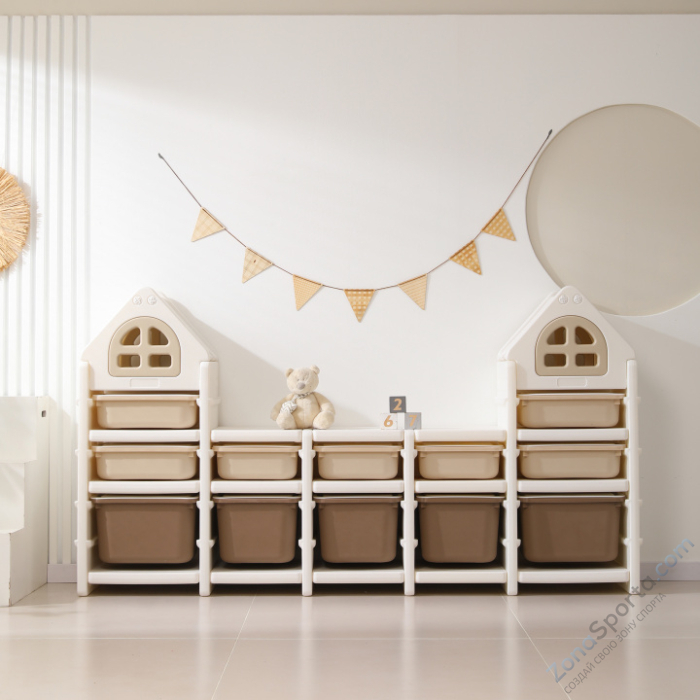 Стеллаж для игрушек Unix Kids Camel (12 ящиков)